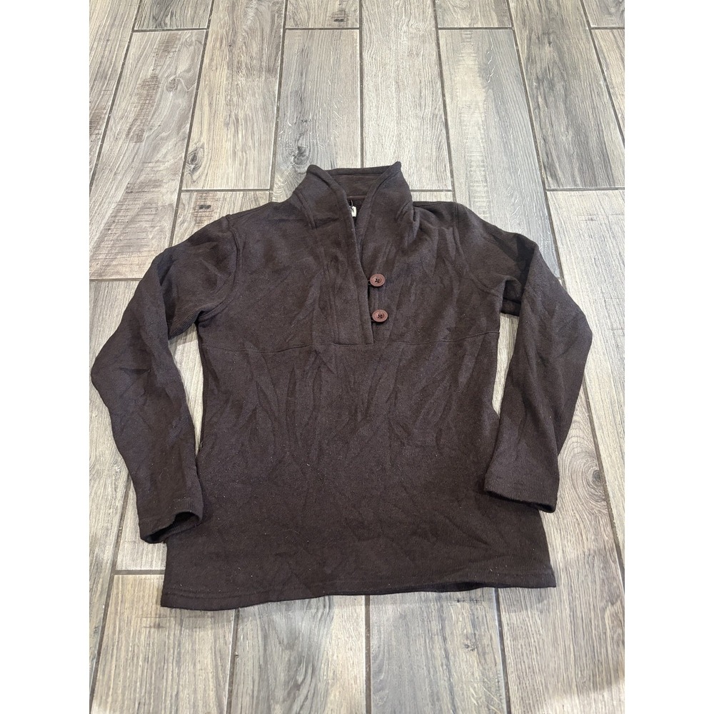 Magellan Sportswear Women's S Brown 100% Polyester Mock Neck Pullover Top